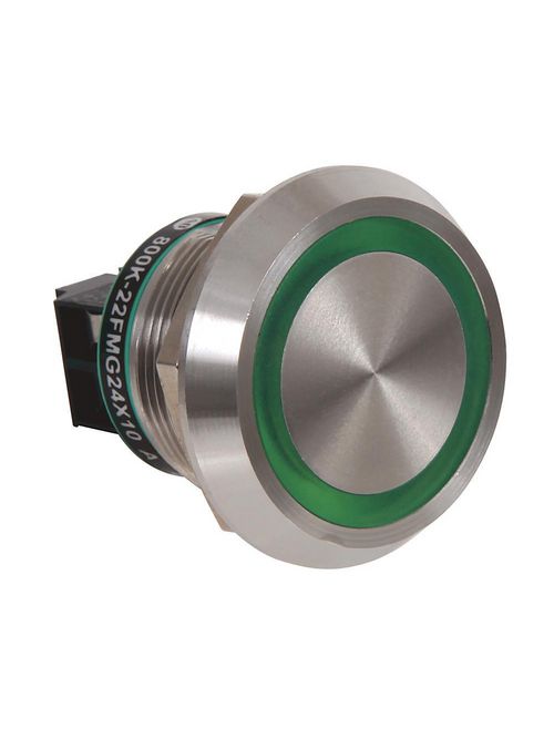 Allen Bradley 800K-22FMG24X10 22.5 mm 1NO Green Momentary 316 Stainless Steel Piezoelectric Push Button Allen Bradley 800K-22FMG24X10 22.5 mm 1NO Green Momentary 316 Stainless Steel Piezoelectric Push Button