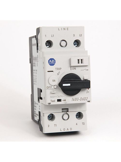 Allen Bradley 140U-D6D2-B80 UL 489 8 Amp 2-Pole Circuit Breaker Allen Bradley 140U-D6D2-B80 UL 489 8 Amp 2-Pole Circuit Breaker
