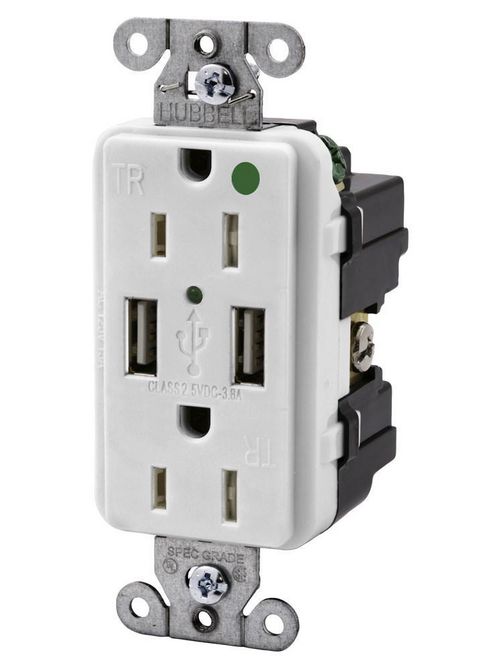 HCI USB8200W RECEP, DUP, HG, 15A 12 HCI USB8200W RECEP, DUP, HG, 15A 12