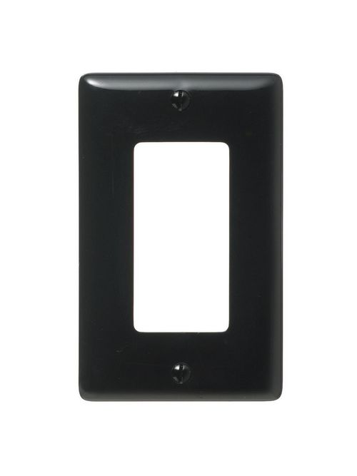 Hubbell Wiring Devices NP26BK 1-Gang Black Nylon Standard 1-Decorator Switch Wallplate Hubbell Wiring Devices NP26BK 1-Gang Black Nylon Standard 1-Decorator Switch Wallplate
