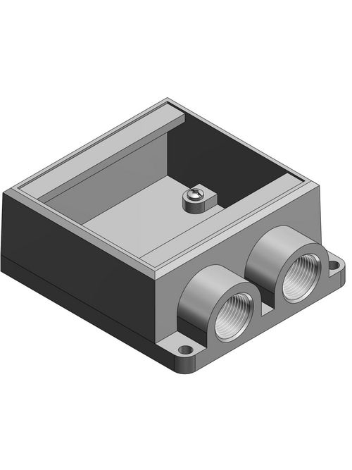 Thomas & Betts FSS222-TB 3/4 Inch Deep 2-Gang Dead End Double Hub Thomas & Betts FSS222-TB 3/4 Inch Deep 2-Gang Dead End Double Hub