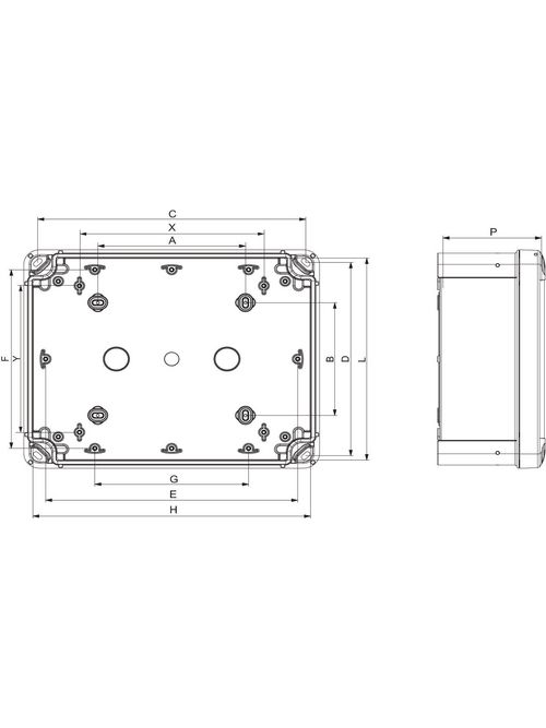 Product image for Square D NSYTBP342912 291 x 128 x 341 mm NEMA 4/4X Polycarbonate Industrial Box