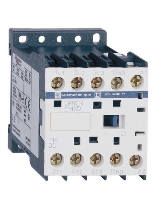 Product image for Square D LP1K09008BD 600 VAC 9 Amp 4-Pole 2NO 2NC Screw Clamp Terminal Non-Reversing IEC Contactor