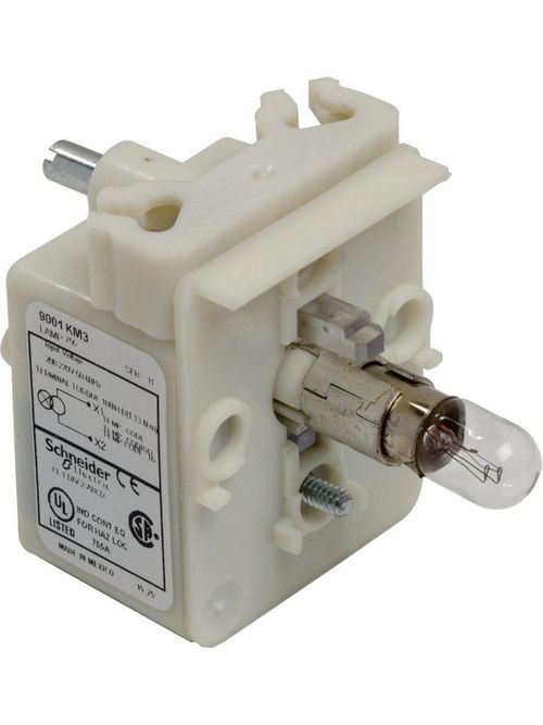 Product image for Square D 9001KM3 208 to 220 Volt 2.5 VA Incandescent 30 mm Push Button Light Module