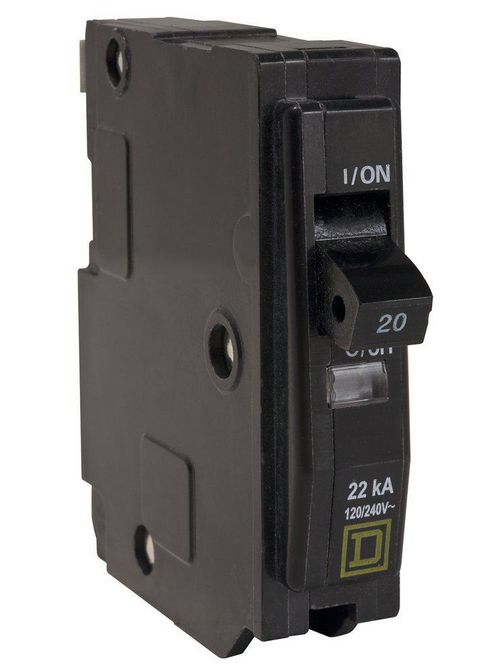 Product image for Square D QO110VH 1-Pole 10 Amp 120/240 VAC Plug-On Miniature Circuit Breaker