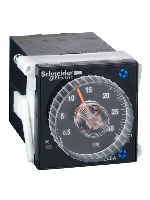 Product image for Square D RE48ATM12MW 24 to 240 VAC/VDC 5 Amp 0.2 Second to 300 Hour Multi-Function Timing Relay