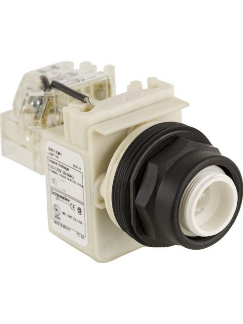 Product image for Square D 9001SKT1 30 mm 110/120 Volt Plastic Bezel Push to Test Round Pilot Light