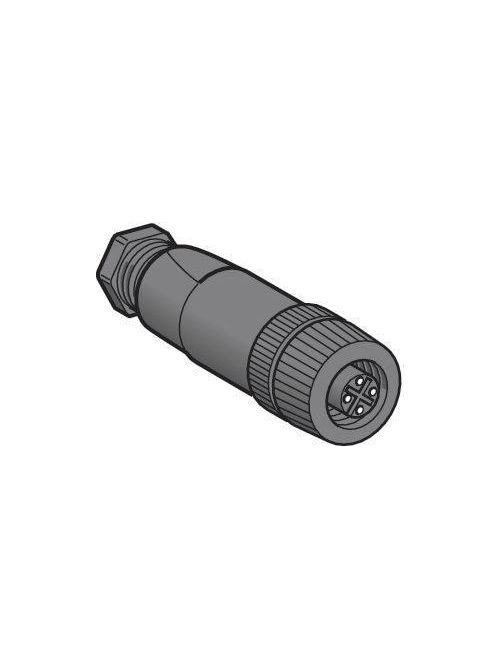 Product image for TES XZCC12FDP40B Female, M12, 4 pin, straight connector, cable gland Pg 7