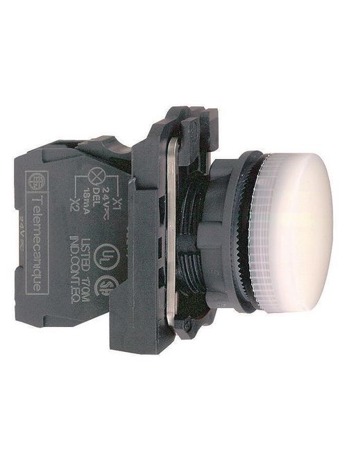 Product image for Square D XB5AV61 22 mm 250 VAC/VDC 14 mA White Round Pilot Light