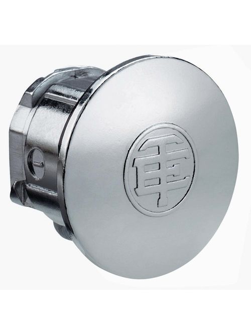 Product image for Square D ZB4SZ3 22 mm Round Flush Chrome Plated Metal Blanking Plug