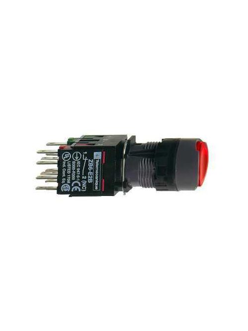 Product image for Square D XB6AF4B5B 16 mm 240 VAC 1.5 Amp 1NO 1NC Red Round Flush/Maintained Illuminated Push Button