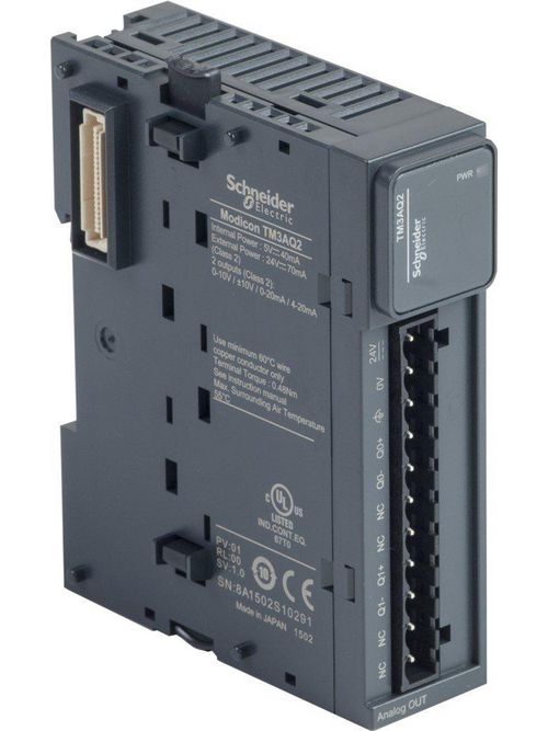 Product image for Square D TM3AQ2 2-Analog Output Module