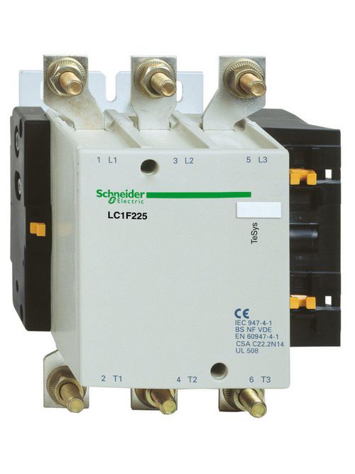 Product image for Square D LC1F225F7 575 VAC 225 Amp 3-Pole 1NO Panel Mount Full Voltage Non-Reversing IEC Contactor