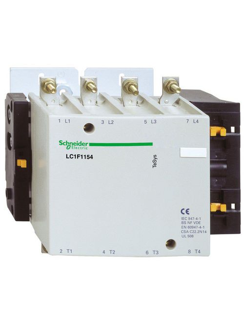 Product image for Square D LC1F1154 600 VAC 115 Amp 4-Pole 1NO Panel Mount Full Voltage Non-Reversing IEC Contactor