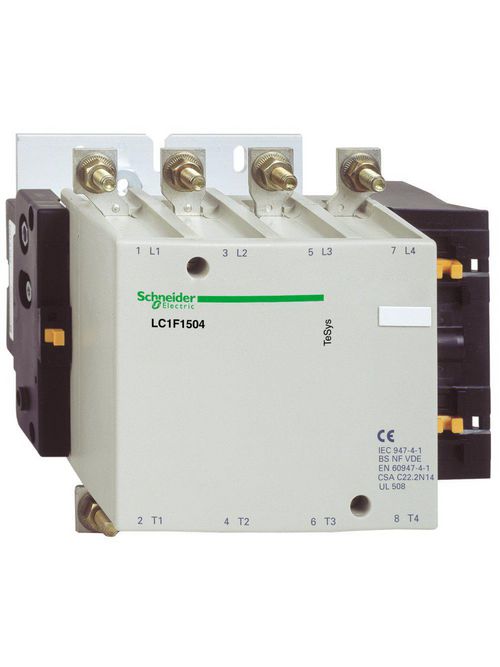 Product image for Square D LC1F1504 600 VAC 150 Amp 4-Pole 1NO Panel Mount Full Voltage Non-Reversing IEC Contactor