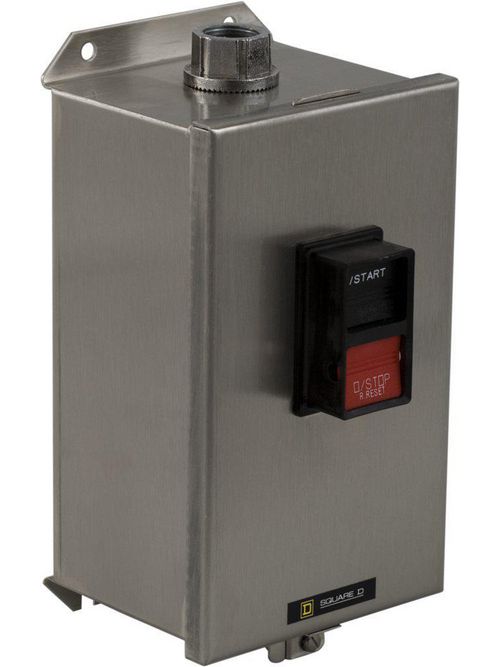 Product image for Square D 2510MCW11 230 VAC 27 Amp 3 Hp 2-Pole NEMA 4/4X Non-Reversing Manual Starter