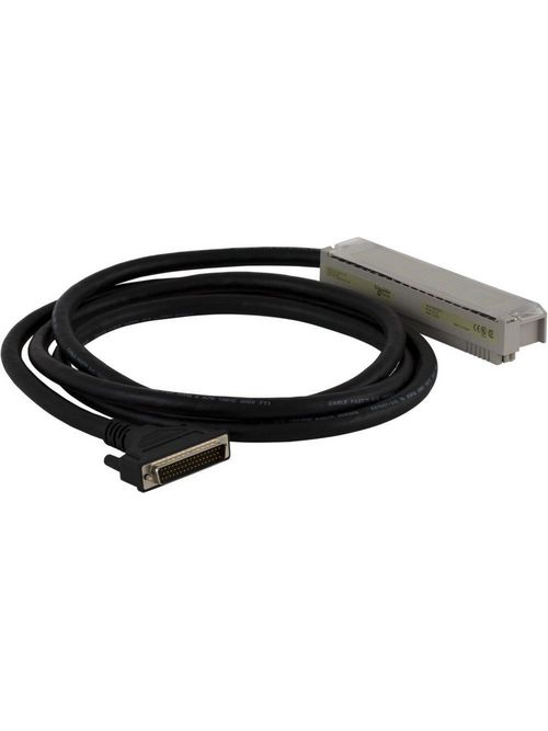 Product image for Square D 140XTS01209 2.7 m Black 50-Pin SUB-D and Quantum I/O Connector Cable Assembly