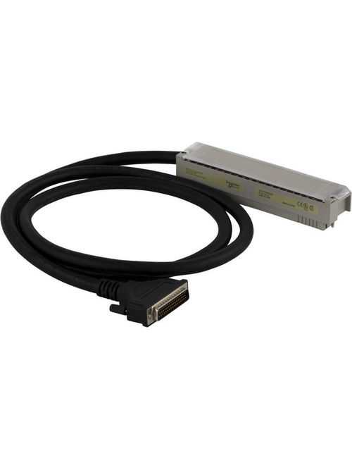 Product image for Square D 140XTS01206 1.8 m Black 50-Pin SUB-D and Quantum I/O Connector Cable Assembly