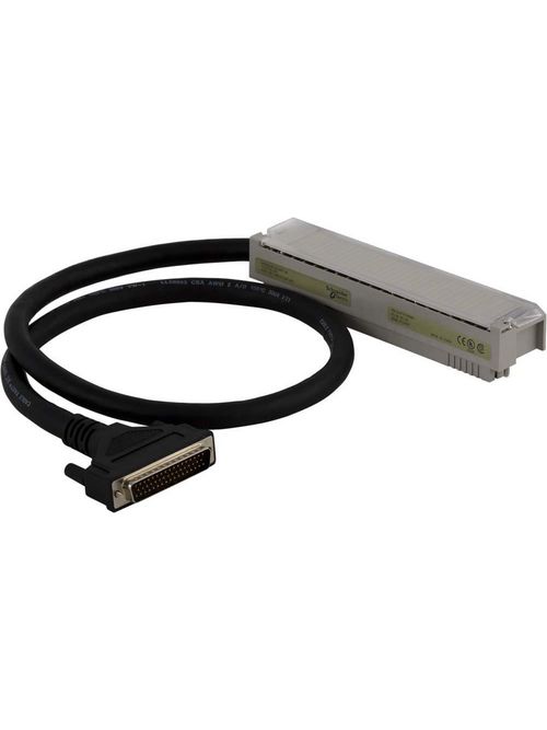 Product image for Square D 140XTS01203 0.9 m Black 50-Pin SUB-D and Quantum I/O Connector Cable Assembly