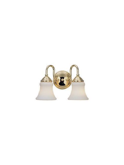 Product image for Sea Gull Lighting 40021-02 2-Lamp 100 W 120 Volt Polished Brass Medium A19 Wall/Bath Mount Light Fixture