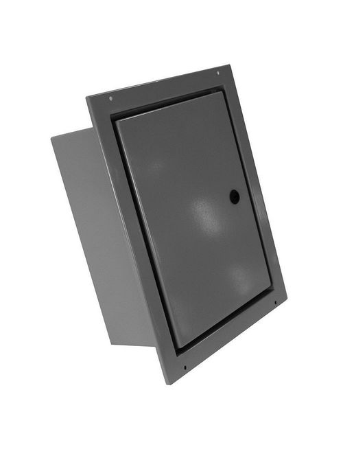Product image for Milbank MSDFMXS16126 16x6x12 Hinge Cover Type 4X 304 Stainless Steel No Knockouts No Paint Concealed Hinges Slotted Quarter Turn Latch Flush Mount