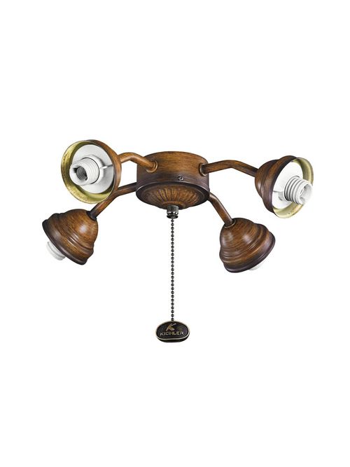 Product image for Kichler 350102MDW 4 Light Bent Arm Fit