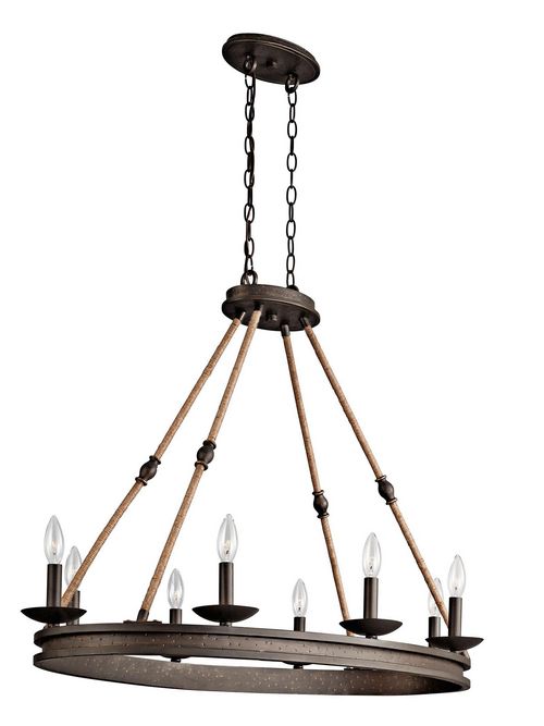 Product image for Kichler 43422OZ Oval Chandelier 8Lt