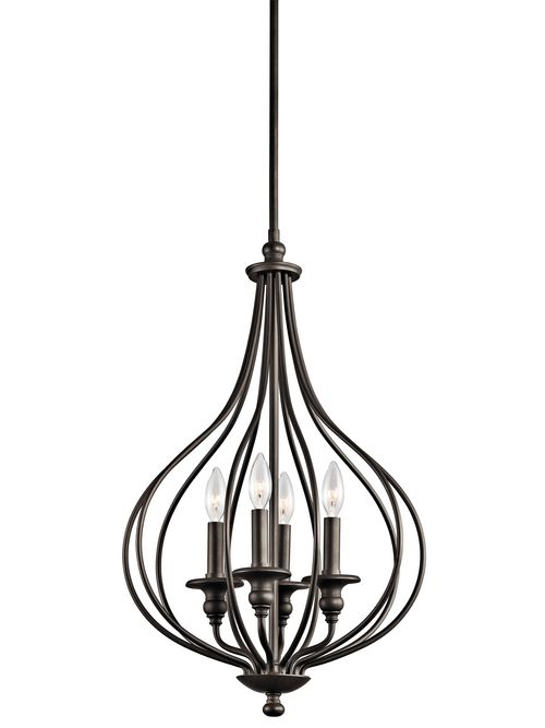 Product image for Kichler 43332OZ Large Foyer Pendant 4L