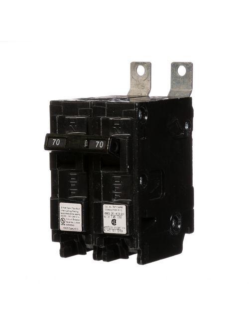 Siemens Industry B270H 2-Pole 70 Amp 120/240 VAC 22 kA Bolt-On Molded Case Circuit Breaker Siemens Industry B270H 2-Pole 70 Amp 120/240 VAC 22 kA Bolt-On Molded Case Circuit Breaker