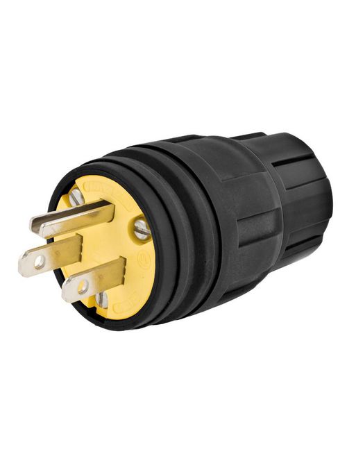 Product image for HUBWIR 14W47HBK WATERTIGHT PLUG NEMA 5-15P, 15A/125V, BK