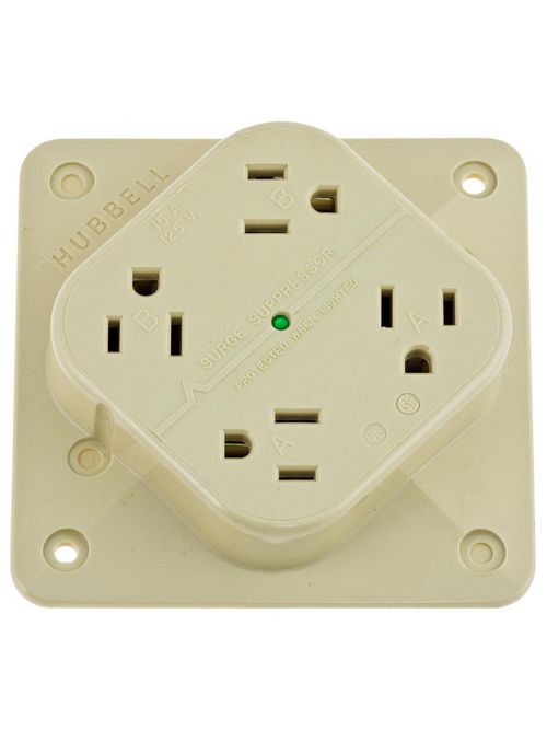 HCI HBL415IS 4-PLEX SPD RCPT, 15A 1 HCI HBL415IS 4-PLEX SPD RCPT, 15A 1