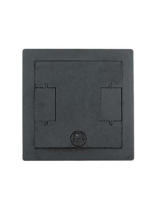 Product image for Hubbell LCFBCBKTCCover recessed floor box aluminium smooth metallic black