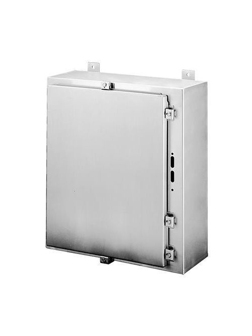 Hoffman A24HS2508SS6LP 24 x 25.38 x 8 Inch 14 Gauge 316L Stainless Steel NEMA 4X Wall Mount Disconnect Enclosure Hoffman A24HS2508SS6LP 24 x 25.38 x 8 Inch 14 Gauge 316L Stainless Steel NEMA 4X Wall Mount Disconnect Enclosure
