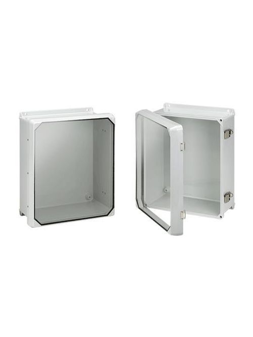 Hoffman CHJ606HWPL1LG 5.71 x 5.72 x 4.05 Inch Fiberglass NEMA 4X Overlapping Cover Enclosure Hoffman CHJ606HWPL1LG 5.71 x 5.72 x 4.05 Inch Fiberglass NEMA 4X Overlapping Cover Enclosure