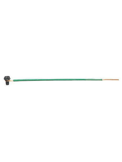 Product image for Ideal Industries 30-3498 12 AWG Solid 12 Inch Stripped End Loop and Grounding Screw Pigtail Connector
