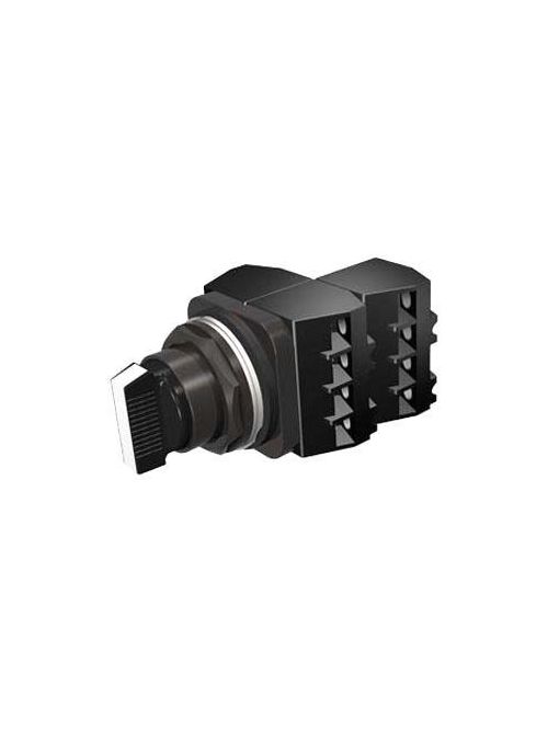 Product image for Siemens 52SA2GABJ2K1 30 mm 600 VAC 3-Position 1NO 2NC White Metal Bezel Maintained Non-Illuminated Selector Switch