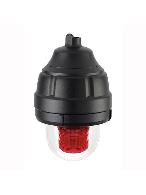 Product image for Federal Signal 27XST-120R 120 VAC 1.14 Amp Red Glass Dome Explosionproof Strobe Light