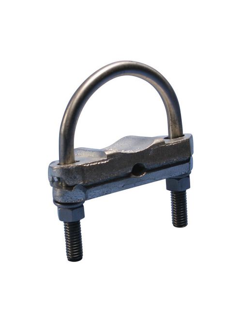 Product image for Erico FC074 Fence Clamp, One Conductor, 1 1/2" Fence Post, 2/0 Solid-250 kcmil Stranded, 50 mm² Stranded-120 mm² Stranded