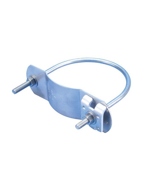 Product image for Erico LPA5966 Stamped U-Bolt Pipe Clamp, Aluminum, S304, 0.438" 6.858" OD