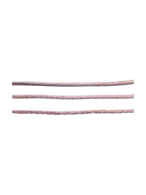 Product image for Erico LPC120250 Non-Insulated Stranded Conductor, Copper, Smooth Weave, 250', 59.45 kcmil