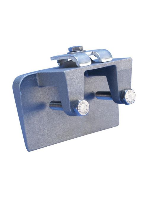 Product image for Erico LPA557 Cast Two Bolt Beam Bonding Clamp, Aluminum, 1" Max Flange Thickness