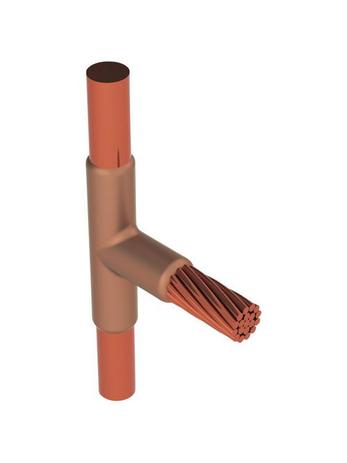 Product image for Erico GMR181V Cable to Ground Rod or Other Rounds, GM, Copper-bonded, 0.75" dia, #2 Concentric