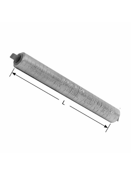 Product image for Burndy YCS341RL HYSPLICE AL sleeve with staked cable stop, designed to withstand jumper loop tensile and vibration stresses ANSI C1194 CLASS 2 (PARTIAL TENSION), 5-5/8 IN L