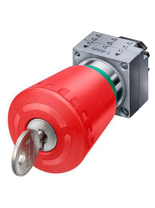 Product image for Siemens 3SB3500-1BA20 22 mm 2-Position Red Plastic Round Non-Illuminated Selector Switch