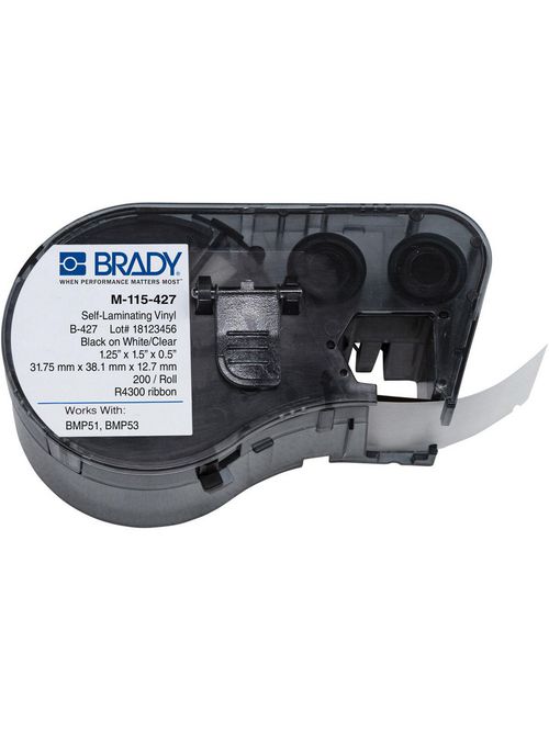 BRADY M-115-427 Lbl,M Ser,B427,1.25 BRADY M-115-427 Lbl,M Ser,B427,1.25