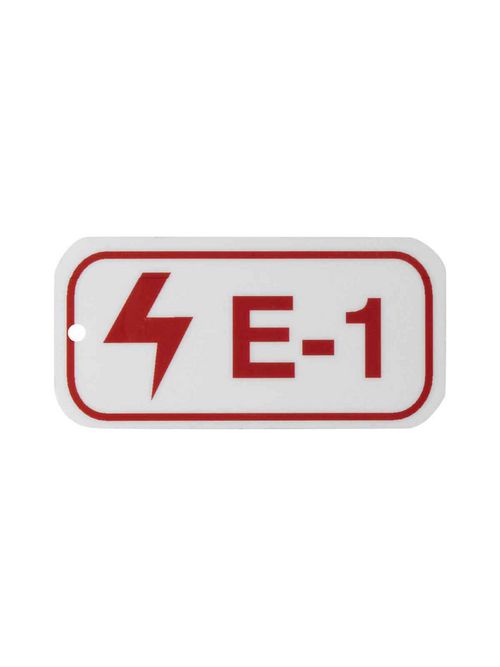 BRADY 105679 B401 1.5"X3" RED/WHT E BRADY 105679 B401 1.5"X3" RED/WHT E