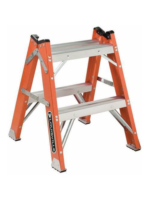 Product image for Louisville Ladder L-3433-02 2 Foot Twin Fiberglass Step Stool