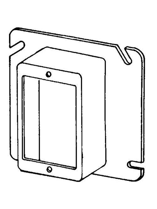 Product image for Appleton 8485D 4-11/16" Square Cover 1" Raised Single Device Box