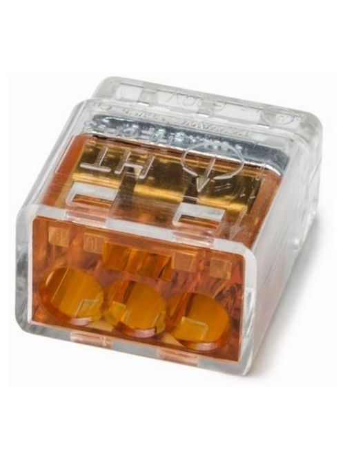 Product image for Hellermann Tyton 148-90025 20 Amp 600 Volt 22 to 12 AWG Orange Polycarbonate 3-Conductor Wire Connector