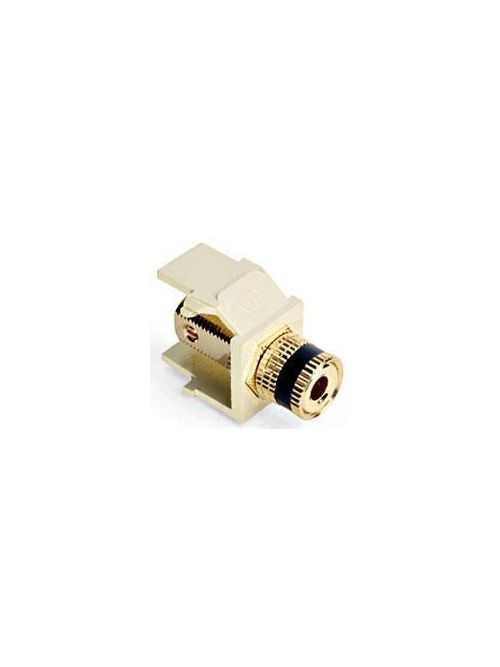 Product image for Leviton 40833-BAE Almond Binding Post Adapter with Black Stripe